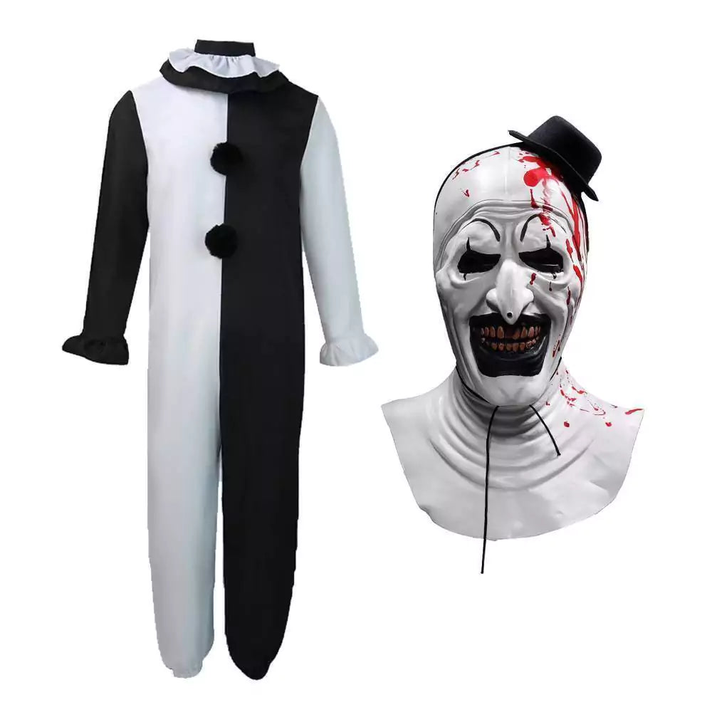 Fantasia Macacão Terrifier Palhaço Sangue Art Cosplay Macacão