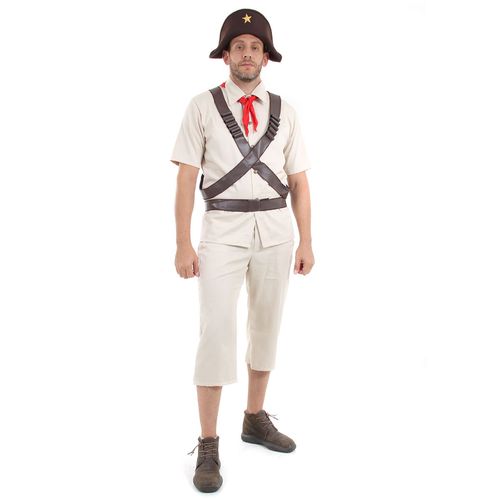 Fantasia Lampião Adulto e Infantil Cangaceiro Com Chapéu e Chartucheira