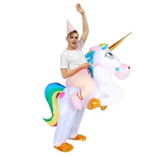 Fantasia Inflável Unicórnio de Montar Adulto e Infantil