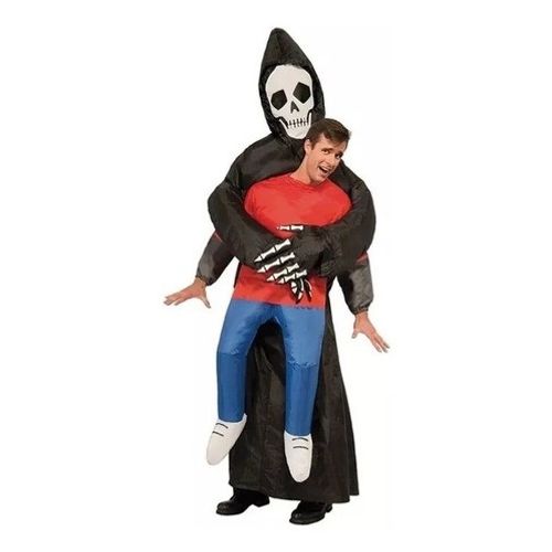 Fantasia Inflável Pânico Humano Halloween Adulto e Infantil