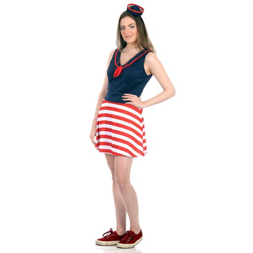 Fantasia Marinheira Sete Mares Feminina - Carnaval