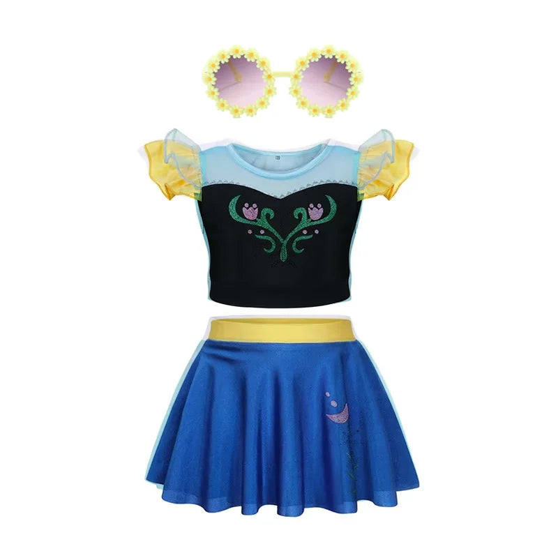 Biquíni Anna Frozen Infantil e Adulto com Óculos