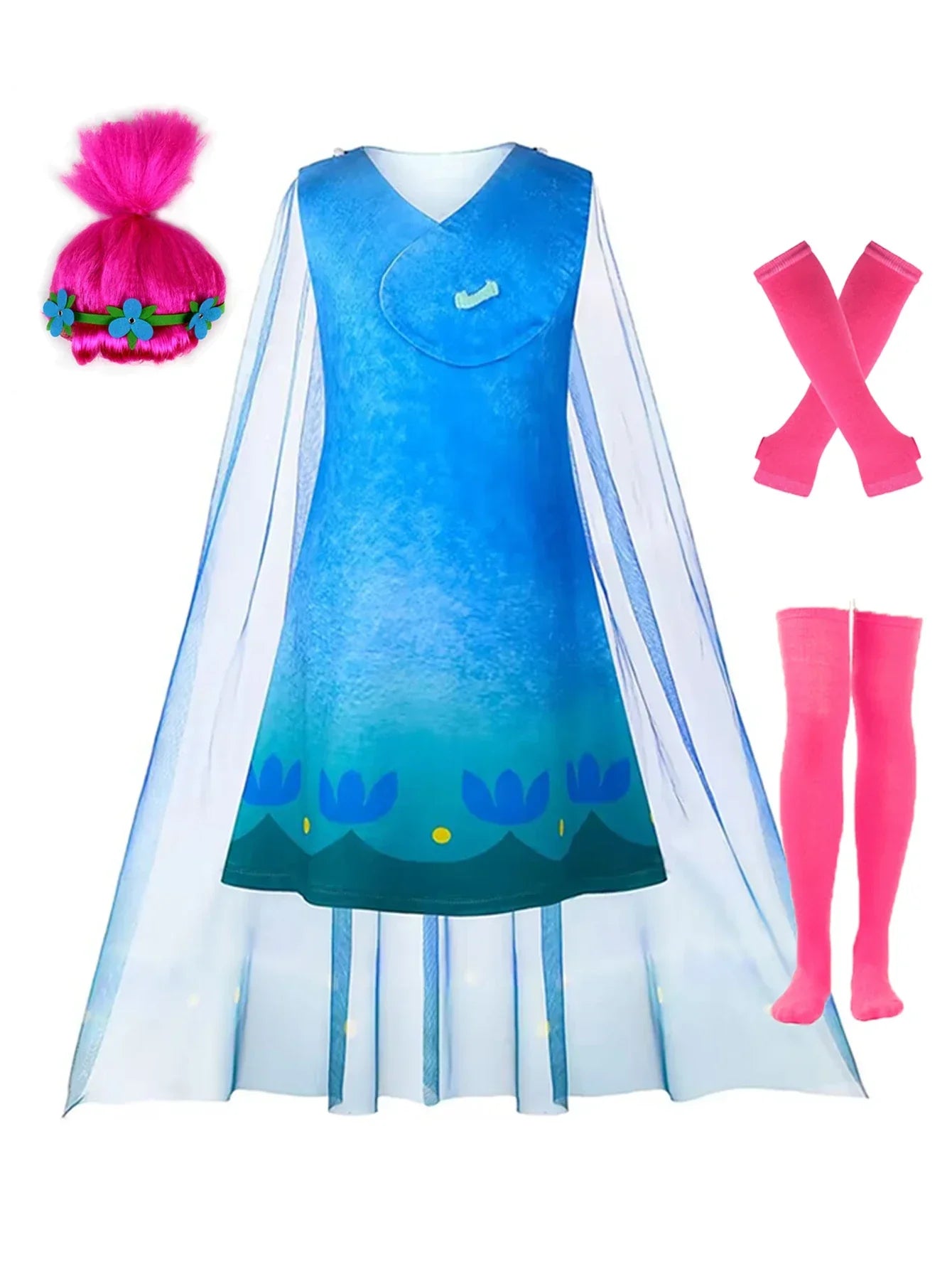 Fantasia Poppy Trolls Infantil e Adulto