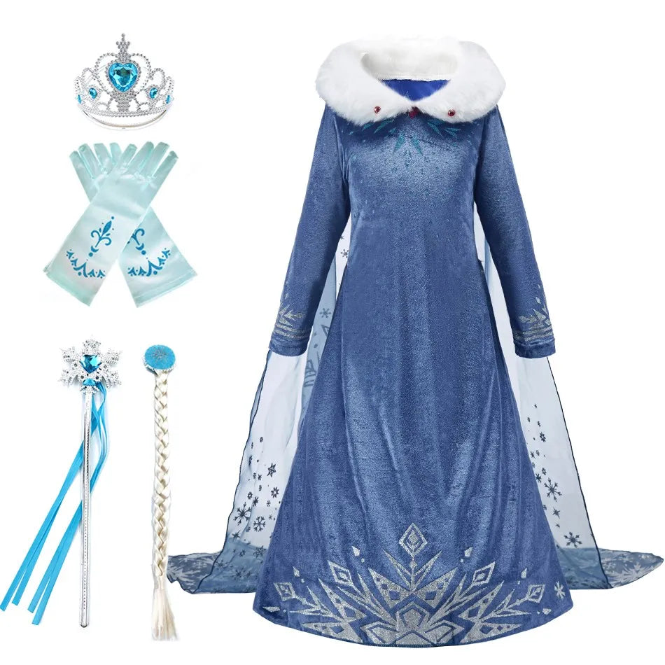 Vestido Infantil e Adulto Elsa (Frozen)