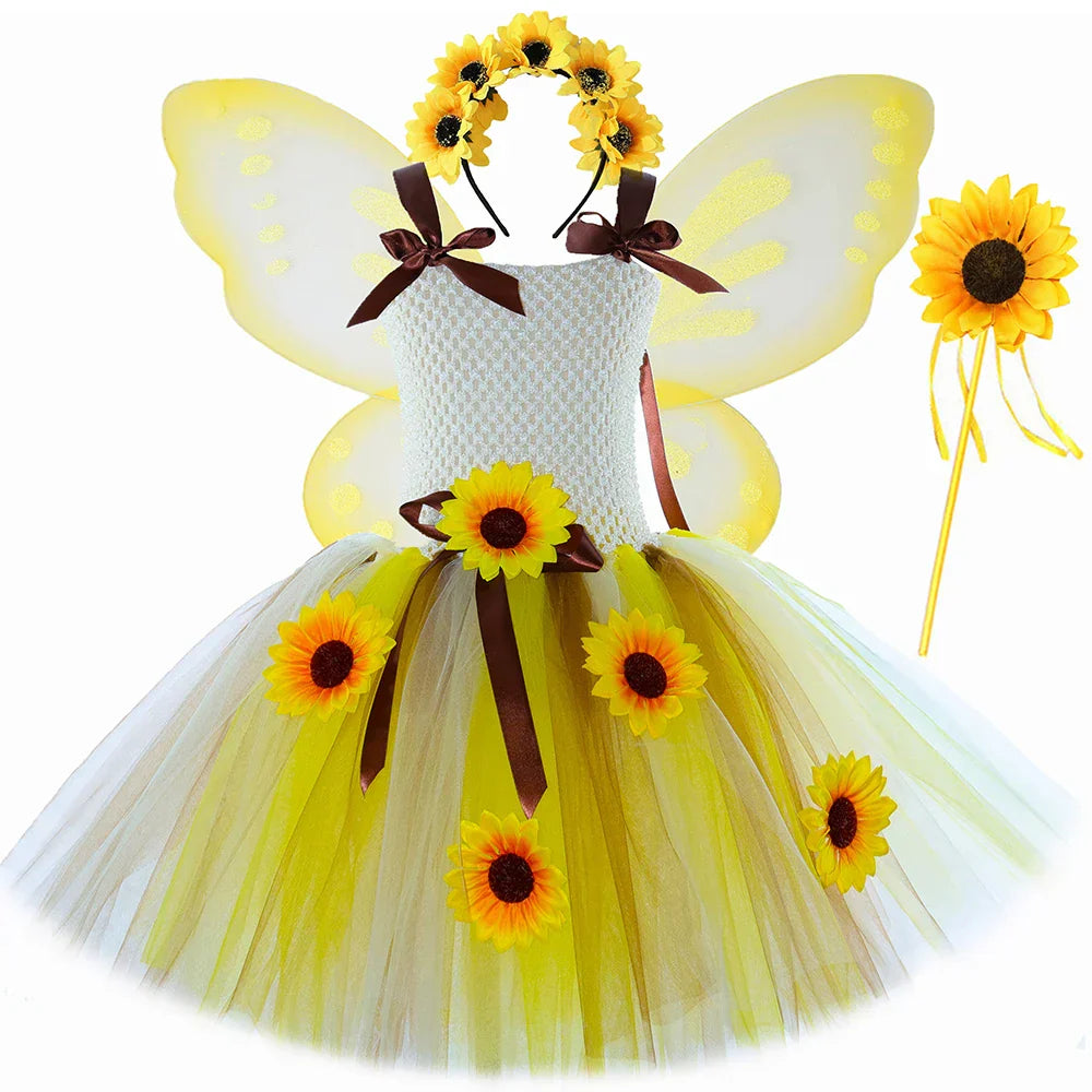 Fantasia Girassol Infantil e Adulto