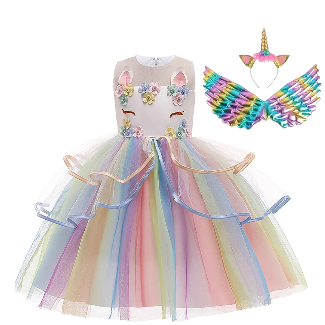 Fantasia Infantil e Adulto Unicórnio com Tiara e Asa