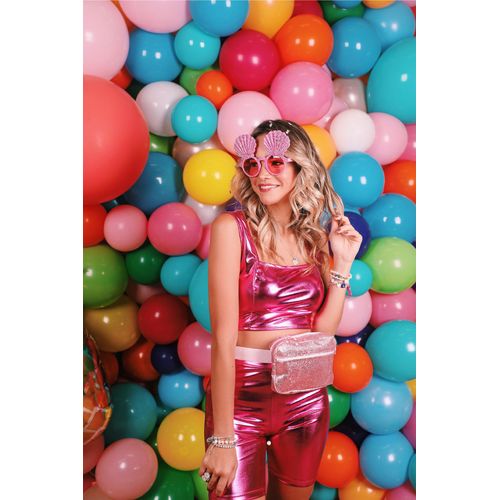 Fantasia Top e Shorts Metalizado Pink Adulto e Infantil - Fantastique