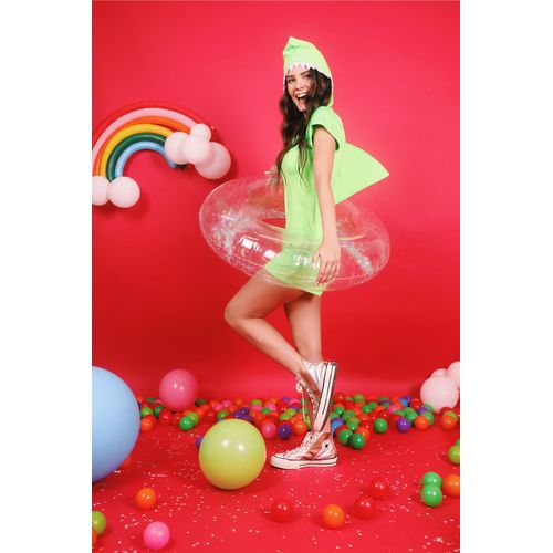 Fantasia Tubarão Verde Feminino Adulto e Infantil - Fantastique