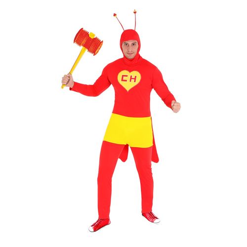 Fantasia Chapolin Colorado Longo Adulto e Infantil com Capuz - Turma do Chaves