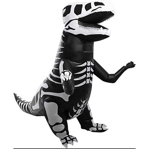 Fantasia Inflável Dinossauro T-Rex Esqueleto Adulto e Infantil