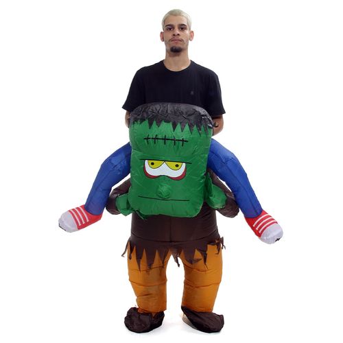 Fantasia Frankenstein Inflável Adulto e Infantil Halloween Abrakadabra