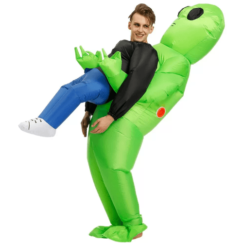 Fantasia Inflável Adulto e Infantil Alien Com Enchimento Eletrônico