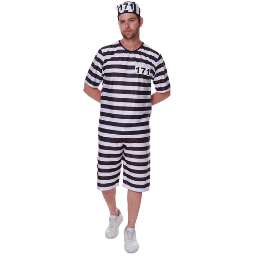 Fantasia Presidiário Curto Adulto e Infantil - Carnaval