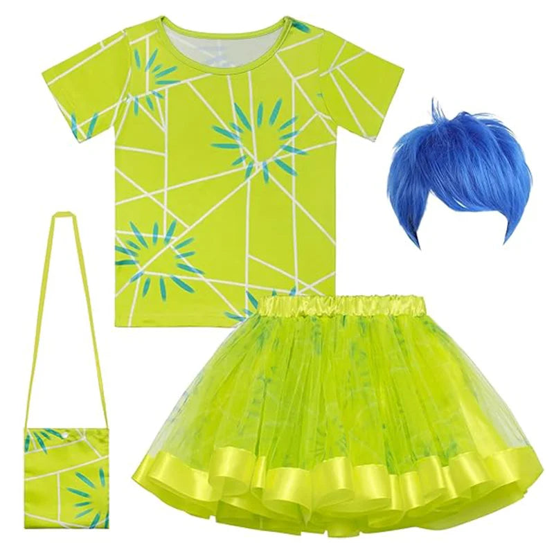 Conjunto Saia e Camiseta Alegria Infantil e Adulto